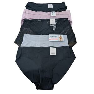 Auden Jockey‎ Bundle Of 5 Panty Small Lace Bikini Hipster Cheeky Brief Underwear
